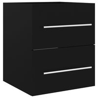 vidaXL Sink Cabinet Black 41x38.5x48 cm Engineered Wood