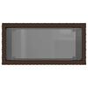 vidaXL Garden Side Table with Glass Top Brown 58x27.5x55 cm Poly Rattan