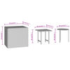 vidaXL Side Tables 3 pcs Black Poly Rattan