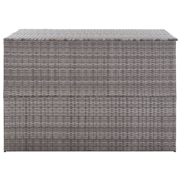 vidaXL Garden Storage Box Grey 150x100x100 cm Poly Rattan