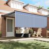 vidaXL Retractable Awning Blue and White 400 x 300 cm