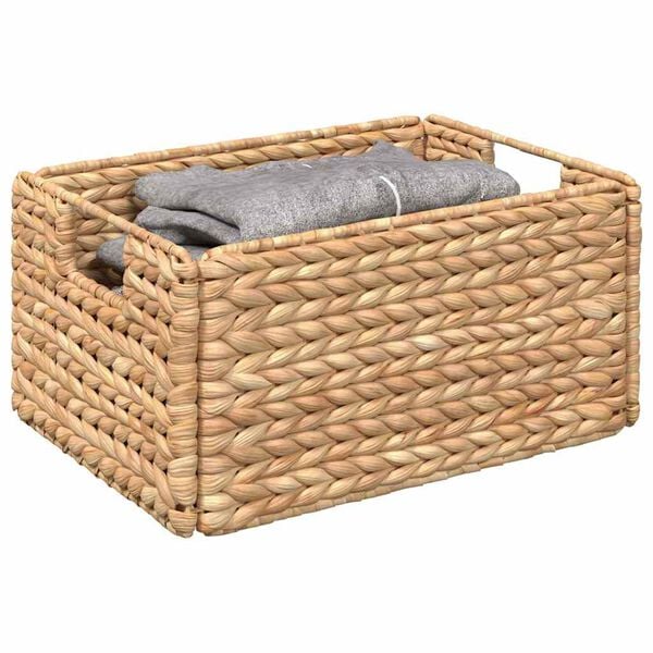 vidaXL Storage Baskets 2 pcs Natural 35 x 25 x 17 cm Water hyacinth