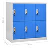 vidaXL Locker Cabinets 2 pcs Light Grey and Blue 90x45x92.5 cm Steel