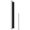 vidaXL Patio Retractable Side Awning 200x300 cm Black