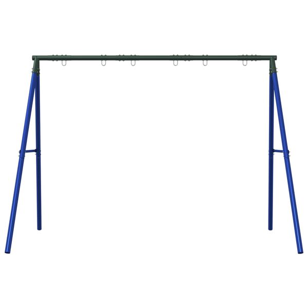 vidaXL Swing Frame for Outdoor with 6 Hanging Hooks Blue Steel