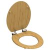 SCH&Uuml;TTE Toilet Seat with Soft-Close NATURAL BAMBOO