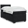 vidaXL Box Spring Bed with Mattress Black 90x200 cm Velvet