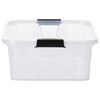 vidaXL Storage Boxes with Lids 2 pcs Transparent 7 L