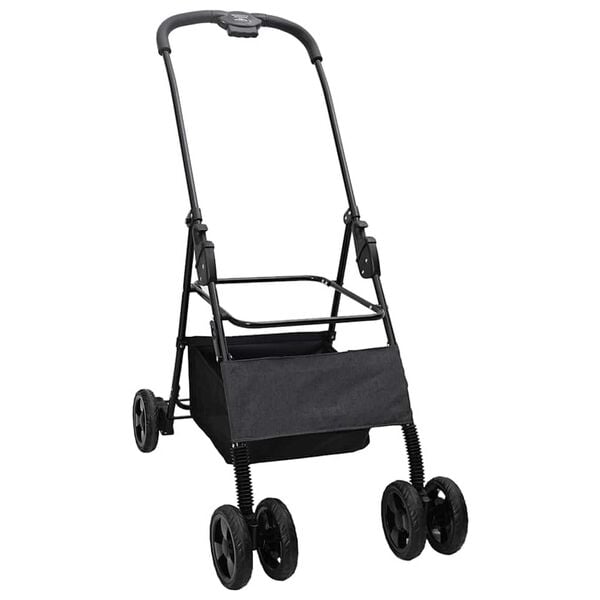 vidaXL Folding Pet Stroller Black 81 x 47 x 99 cm 600D Oxford fabric
