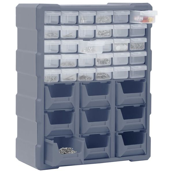 vidaXL Multi-drawer Organiser with 39 Drawers 38x16x47 cm