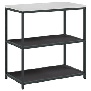 vidaXL Kitchen Storage with Shelf Black 90 x 50 x 92 cm Steel