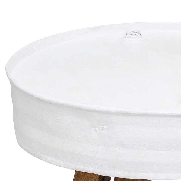 vidaXL Coffee Table Solid Reclaimed Wood 60x45 cm White