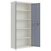 vidaXL File Cabinet Light Grey and Dark Grey 90x40x200 cm Steel