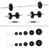 vidaXL Barbell and Dumbbell Set 30 kg Cast Iron