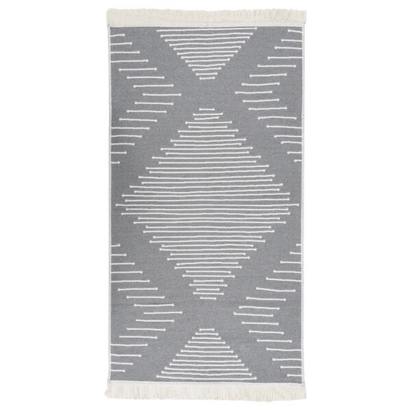vidaXL Rug Dark Grey 80x150 cm Cotton
