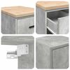 vidaXL Garage Cabinets 2 pcs Concrete Grey Engineered Wood