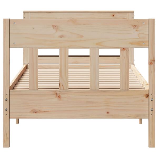 vidaXL Bed Frame without Mattress 90x200 cm Solid Wood Pine