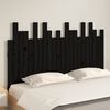 vidaXL Wall Headboard Black 140x3x80 cm Solid Wood Pine