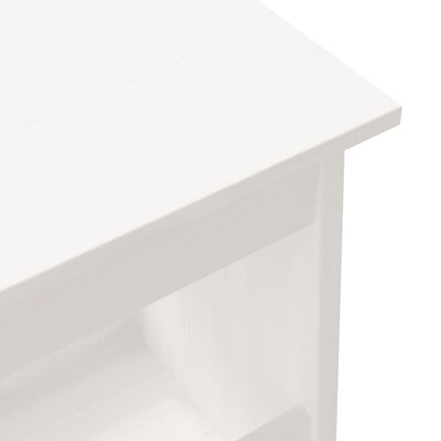 vidaXL Hall Bench White 60x28x45 cm Solid Wood Pine
