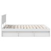 vidaXL Bed Frame with Headboard White 160 x 200 cm Solid Pine Wood