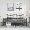 vidaXL Metal Bed Frame without Mattress with Footboard Black 183x213cm