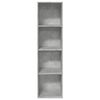 vidaXL Bookcase Concrete Grey 40x30x152 cm Engineered Wood