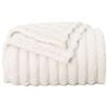 vidaXL Throw Blanket Cream 150 x 130 cm Fleece