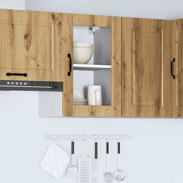 vidaXL Kitchen Wall Cabinet with Glass Door&nbsp;Porto Artisan Oak