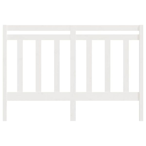 vidaXL Bed Headboard White 141x4x100 cm Solid Wood Pine