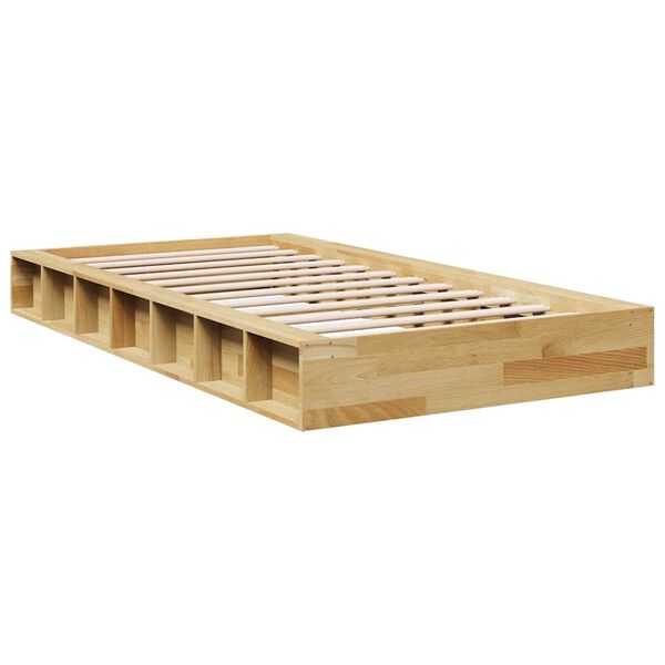 vidaXL Bed Frame without Mattress 100x200 cm Solid Wood Oak