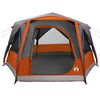 vidaXL Cabin Tent with Roof Grey and Orange 333 x 317 x 194 cm