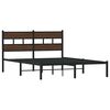 vidaXL Bed Frame without Mattress with Headboard Brown Oak 140x200 cm