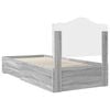 vidaXL Bed Frame with Drawer Grey Sonoma 100 x 200 cm Engineered Wood