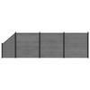 vidaXL Fence Set 619 x 186 cm WPC and Aluminium Grey