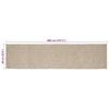 vidaXL Area Rugs Rectangular Natural and White 60 x 400 cm Jute