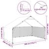vidaXL Outdoor Dog Kennel with Cover 3x2x1.9 m Galvanised Steel