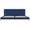 vidaXL Bed Frame with LED without Mattress Blue Fabric 150x200 cm King Size