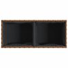 vidaXL Garden Planters with 2 Pots 2 pcs Brown 72x30x32 cm Poly Rattan