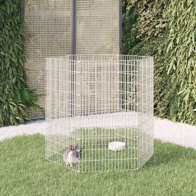 vidaXL 6-Panel Rabbit Cage 54x100 cm Galvanised Iron