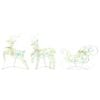 vidaXL LED Reindeers with 60 LEDs 3 pcs Warm White PET
