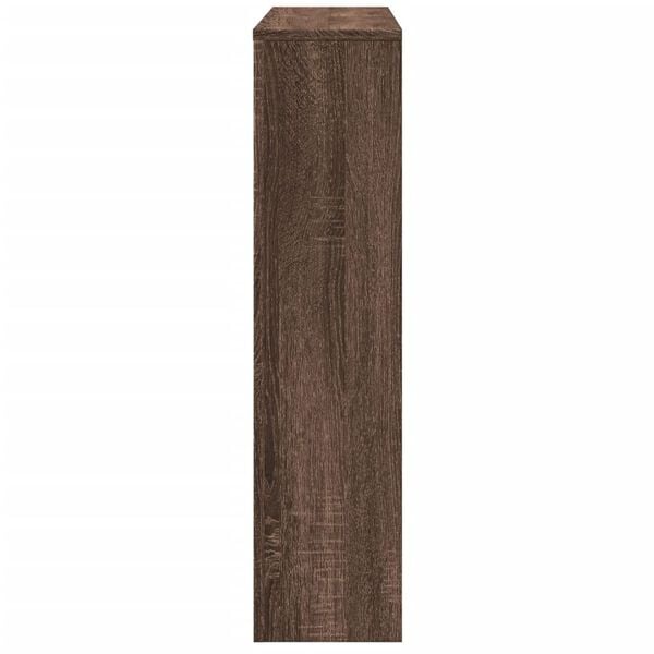 vidaXL Radiator Cover Brown Oak 149x20x82 cm Engineered Wood