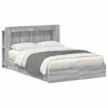 vidaXL Bed Frame with Storage Grey Sonoma 140 x 200 cm Engineered Wood
