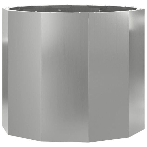 vidaXL Planter Silver 60 x 60 x 50 cm Galvanised Steel