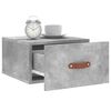 vidaXL Wall-mounted Bedside Cabinet Concrete Grey 35x35x20 cm