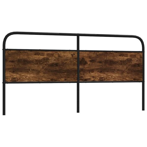 vidaXL Replace Headboard Smoked Oak 200 cm Steel and Engineered Wood