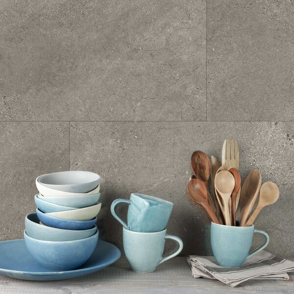 Grosfillex Wallcovering Tile Gx Wall+ 11pcs Slate 30x60cm Grey