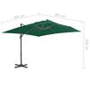 vidaXL Cantilever Garden Parasol with Aluminium Pole Green 300x300 cm