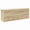 vidaXL Wall-Mounted Coat Rack with Shelf Sonoma oak 75 x 16 x 26 cm