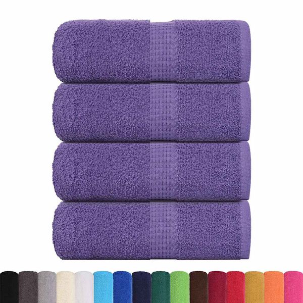 vidaXL Guest Towels "FROGN" 4 pcs Purple 30x50 cm 360 gsm