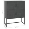 vidaXL Highboard Anthracite 80x35x100 cm Steel